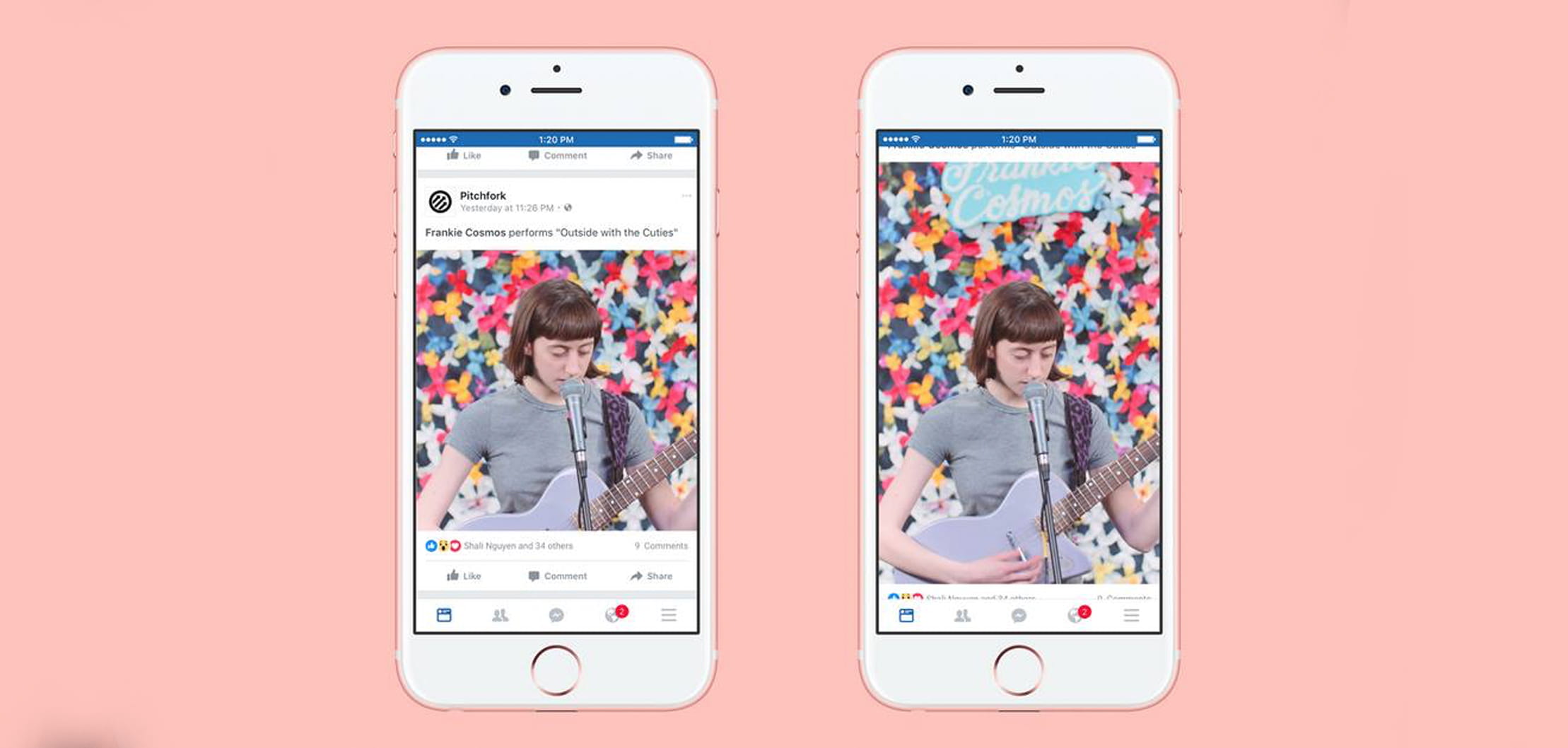 Facebook lanserer vertikal video-annonsering